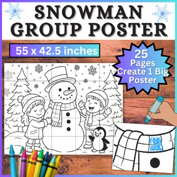 Snowman Collaborative Poster! Frosty Winter Bulletin Board, Xmas, January Craft