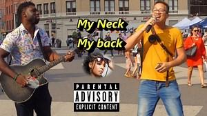 HEY, you can't sing that in PUBLIC! I met DailyDasher, who bravely performed his rendition of Khia - My Neck My Back (a very inappropriate song, by the way, LOL). | Guitaro