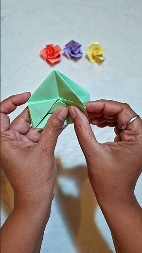 Easy Paper Flower Origami 🌹🎨