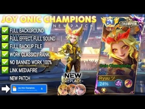 Script Skin Joy Champion - ONIC No Password | Full Effect Voice | Patch Terbaru
