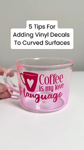 Check out these 5 tips for adding vinyl to curved surfaces without losing your cool. 🌟 Let's curve our way to crafting perfection! 🤩 What's your favorite tip when working with vinyl? Share it below! 👇 . #CreativeFabricaCrafts #ApplyVinylCurvedSurface #VinylCraft #CricutCraft #Vinyl #Cricut #PermanentVinyl | Creative Fabrica