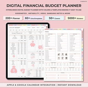 Digital Budget Planner, Digital Financial Budget Planner, Digital Finance Planner, Finance Tracker, Undated Budget Planner,goodnotes Planner - Etsy