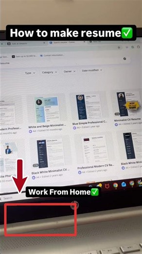 Create Professional Resume FREE 😳 Using Canva #shortsvideo