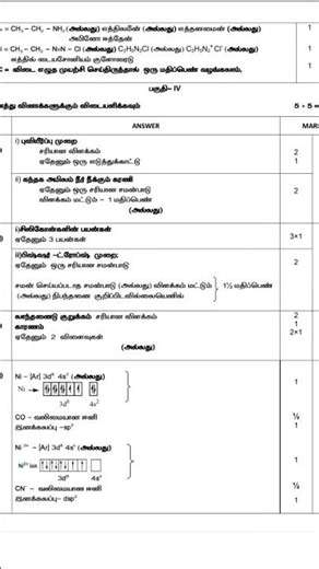 12TH CHEMISTRY TAMIL MEDIUM PUBLIC EXAM OFFICIAL ANSWER KEY MARCH 2026