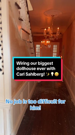 New lights featuring work from Carl Sahlberg! 📍Karen’s Dollhouse Shop 14 Main Street Clinton, NJ 08809 #karensdollhouseshop #clintonnj #nj #light #renovate #mansion #house #tiktok #dollhouse #doll #wow #hobby