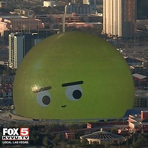 6.5M views · 201K reactions | Well, that's one way to wake up! 浪 The Sphere in Las Vegas started Friday morning off by displaying a giant emoji on its Exosphere. Check out the display from our FOX5 Strat Cam. | FOX5 Las Vegas | Facebook