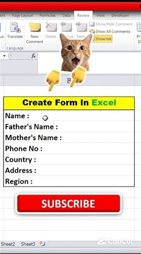 Excel Form Design Hack You Didn't Know! ⚡ #shorts