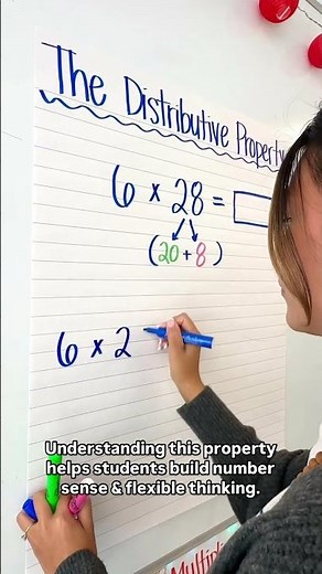 Distributive Property Anchor Chart & Interactive Notes! #teacherlife #schoolmath