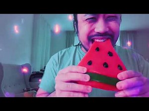 ASMR Giant Watermelon Gummy 🍉 (Licking, Chewing, Eating & Mouth Sounds) NO TALKING