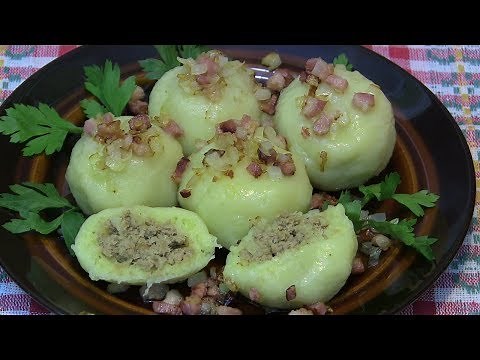 Pyzy with meat - recipe for dough and stuffing