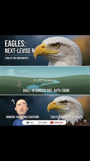 Why Eagles Can Spot Prey From Miles Away...#eaglevision #eagles #shorts #facts