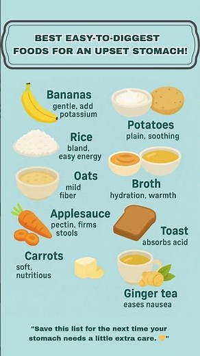 Best Easy-to-Digest Foods for an Upset Stomach | Natural Gut Relief & Healing#healthylifestyle