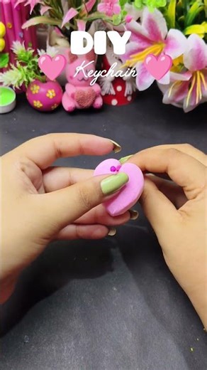 diy clay key charms 🩷✨ #diy #craftideas #craft #handmade #artandcraft #clayvideos #claycraft