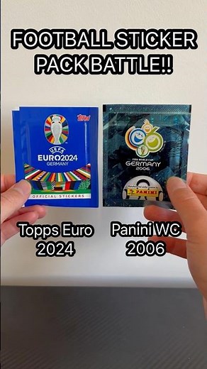 Topps Euro 2024 stickers vs Panini World Cup 2006 stickers pack opening battle!