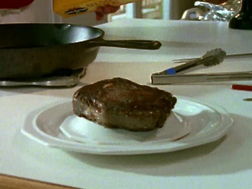 Alton Brown Makes Pan-Seared Rib-Eye Steak