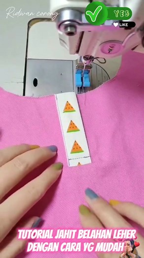 14K views · 3.3K reactions | Tutorial jahit belahan leher dengan cara yg mudah dan hasilnya juga rapih ya  #corong #garmen #konveksi #menjahit #folder #sewing #tutorialjahit #belajarjahit #jahitcepat #fyp | Ridwan Corong Mesin Jahit | Facebook