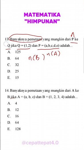 Easy! Middle School and High School Math Problems: Many Mappings of Sets A to B!