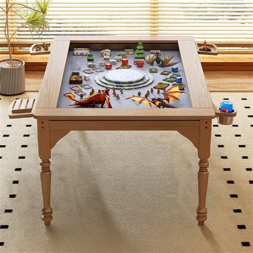 Charlton Home® Solid Wood 72-Inch Removable Top Multi-game tables - Convertible Game Table, Seats 6-8, Multifunctional Home Dining And Entertainment Table | Wayfair