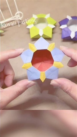 折り紙 星の箱を作ってみた! 詳しい作り方は関連動画からみてね#diy#shorts #short #paper #origami#оригами#giftbox#ポケモン#Pokémon