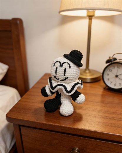 Clown Crochet Terrifier Doll: Handmade Amigurumi Stuffed Plushie - Etsy