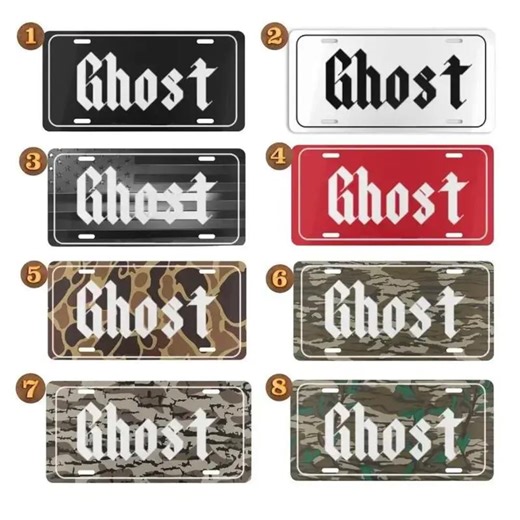 Ghost License Plate Collection, Spooky Camo Aluminum Car Tags, Custom Truck Front Plate - Etsy