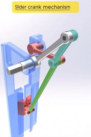 Slider Crank Mechanism | Rotary to Reciprocating Motion ⚙️ #shorts
