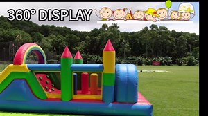 25FT Commercial Bounce House for Big Kids, 100% PVC Inflatable Obstacle Course Bounce House for Adults, Heavy Duty Large Bouncer House with Water Slides/950W Blower, Outdoor Party, 25x8x8.2FT