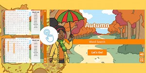 Autumn Interactive Word Search