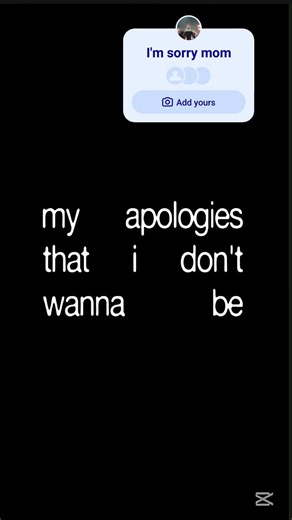 im sorry mom that im a dead beat the failure damn they say