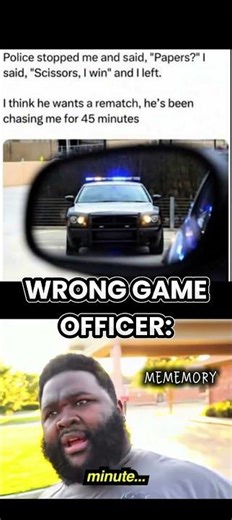 He Said “Papers?” I Said “Scissors” 💀 Now He Wants a Rematch 😂🚔 | Funny Meme Shorts