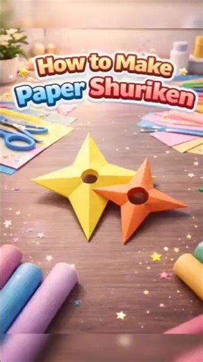 Spinning Ninja Star From Paper 🥷 | Shuriken #shuriken #ninja #origami