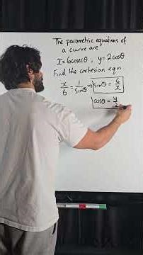 A-level Maths - Parametric equations and converting to cartesian form #neildoesmaths #myedspace