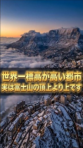世界一標高の高い都市～実は富士山の頂上より上 #shorts #富士山 #世界一