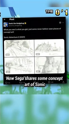SEGA has shared old concept art from Adventure 2! #shorts #shortvideo #shortsfeed #sonic