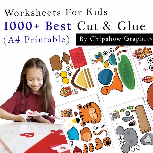1000  Animal Cut and Glue Craft, Printables for Kids|diy Crafts and Educational Activities | Printable Animal Cut-outs Creative Play - Etsy