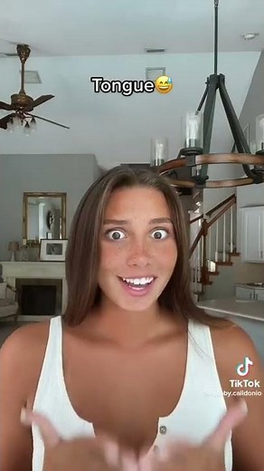 everyone has a unique skill and this long tongue girl has one for sure