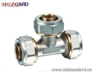 [Hot Item] Brass Equal Tee/Brass Compression Fitting for Pex-Al-Pex Pipe/Pex-Al-Pex Pipe/Equal Tee