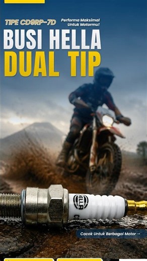 Busi Motor Hella Dual Tip CD9RP-7D, Performa Maksimal untuk Motormu! #busihella #busimotor #Hella