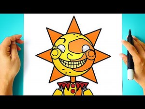 How to DRAW DAYCARE ATTENDANT [ SUNRISE ] - Five Nights at Freddy's Security Breach - FNAF