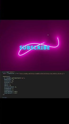 Neon Cursor Animation — Glowing Interactive Effect with Three.js