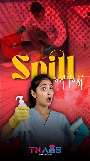 🩸 How to Clean Blood Safely in OT! Must-Know Spillage Protocol 👀 #tnahs #InfectionControl