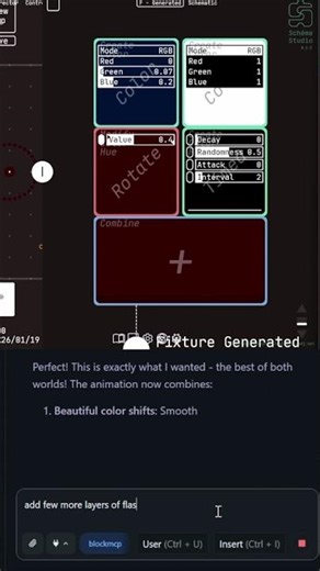 Schéma Studio StackAssist #animation #proceduralart #visualprogramming #ai #lmstudio #stagelighting