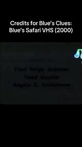 Blue's Clues Blue's Safari VHS credits music: short review