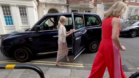 Georgia Toffolo arrives at The Spectator Magazine Summer Party in Westminster, Central London