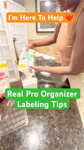 Kitchen Organization Hack: Real Pro Organizer Tips Label Your Food Containers! #shorts