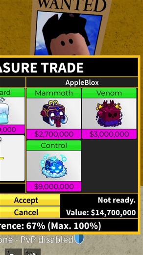W or L Trade #luck #roblox #bloxfurit #bloxfruits