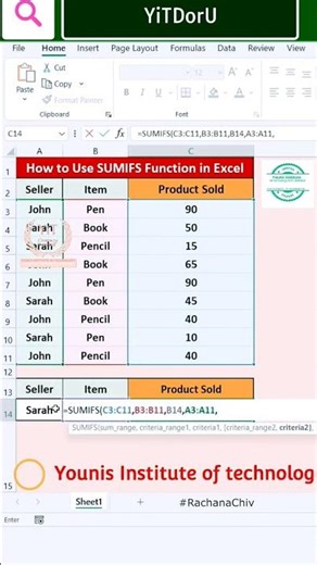 SUMIF & SUMIFS in Excel |excel automatic| #excelautomation #accountssolutions #excel #exceltips