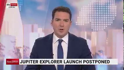 12 reactions · 5 comments | The launch of a groundbreaking space mission to Jupiter has been delayed by 24 hours due to poor weather conditions. Watch the full episode at www.skynews.com.au/flash | Sky News Australia | Facebook