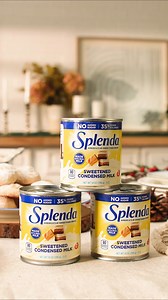 8.2K views | Make dessert time shine! ✨ Splenda Sweetened Condensed Milk has 35% fewer calories, no added sugar, and all the creamy sweetness you crave. | Splenda | Facebook