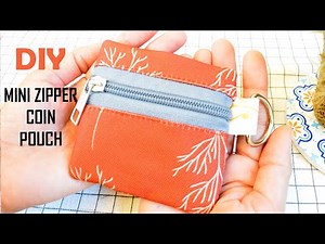 DIY coin purse | Cute Mini zip pouch | Keychain Pouch | Easy Sewing project For Beginners